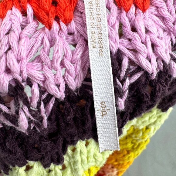 Free People Vest Women’s Size small Rainbow Stripe Summer Daze knit V neck vest - Picture 10 of 13